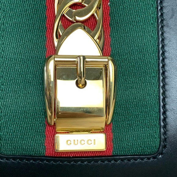 Gucci Large Sylvie Top Handle Tote Black New crossbody - Picture 9 of 16